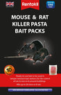 Rentokil Mouse & Rat Killer Pasta Bait 10 Sachets - Fast-Acting Rodent Control Solution