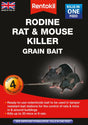 Rentokil Rodine Rat & Mouse Killer Grain Bait 4 Sachets - Fast and Effective Rodent Control