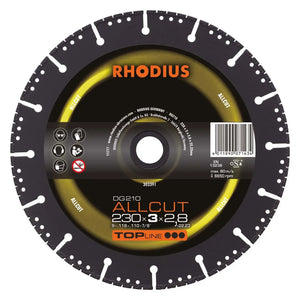 Rhodius DG210 ALLCUT Diamond Cutting Disc 230mm x 3.0mm x 2.8m