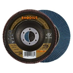 Rhodius LSZF1 Flap Disc 115mm x 22,23mm 120 Grain