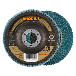 Rhodius LSZF3 Flap Disc 115mm x 22,23mm Grain 40