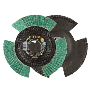 Rhodius VISION Flap Disc 115mm x 22.23mm Grain 40