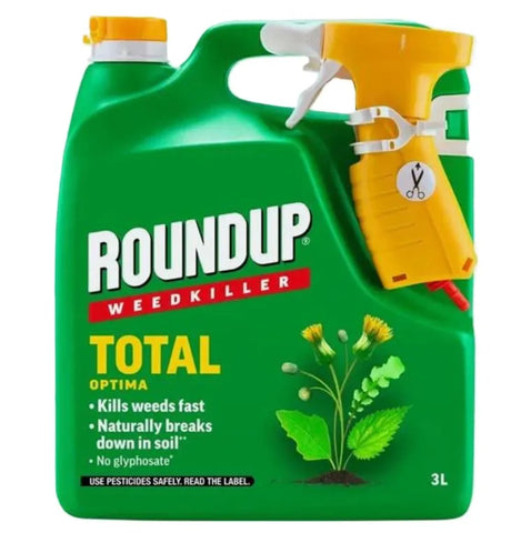 Roundup Total Optima Ready to Use Weedkiller 3 Litre - Fast-Acting Garden Weed Control