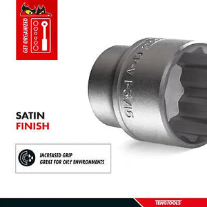 Teng Tools 1/2'' Drive Regular Metric Sockets - 8mm (12 Point)