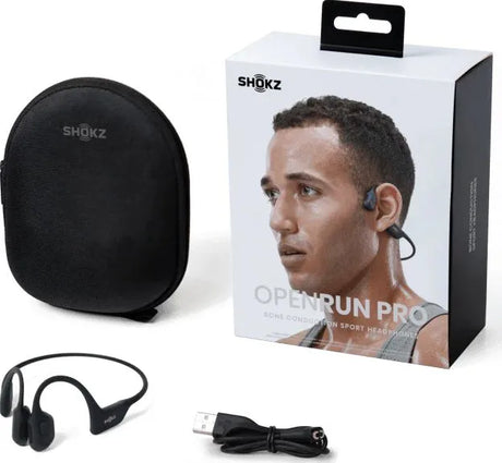 Shokz OpenRun Pro Sport Bone Conducting Headphones Black | Premium Sound & Open-Ear Comfort