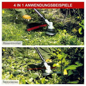 Scheppach MFH5200-4P 52cc 4-in-1 Petrol Garden Multi-Tool with Backpack - Brush Cutter, Grass Trimmer, Hedge Trimmer & Pole Saw