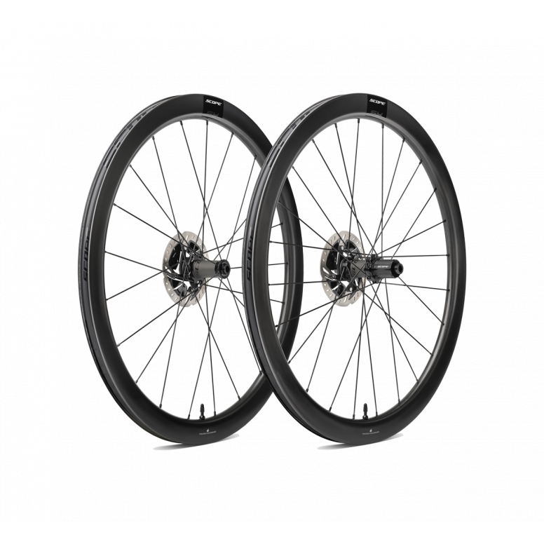 Scope S4 Disc Carbon Road Wheelset - 45mm Aero, Tubeless Ready, 1623g, Shimano/SRAM