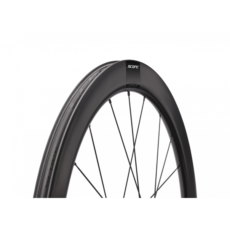 Scope S5 Disc Carbon Road Wheelset - 55mm Aero, Tubeless, 1723g, Shimano/SRAM Compatible