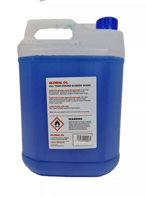 Screen Wash Global 5 Litre Concentrated Windscreen Wash – New Car Fragrance for Clear and Streak-Free Windscreens