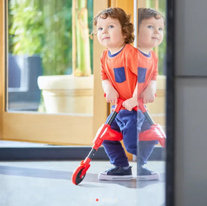 Red and Black Beetle Scuttle Bug - 3-Wheeled Foldable Ride-On for Toddlers