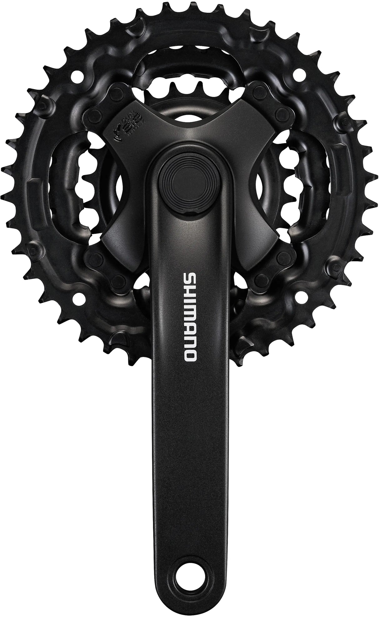 Shimano FC-TY301 Chainset 42 / 34 / 24 | 6/7/8-Speed MTB Triple Chainset, 150 mm Crank, Black
