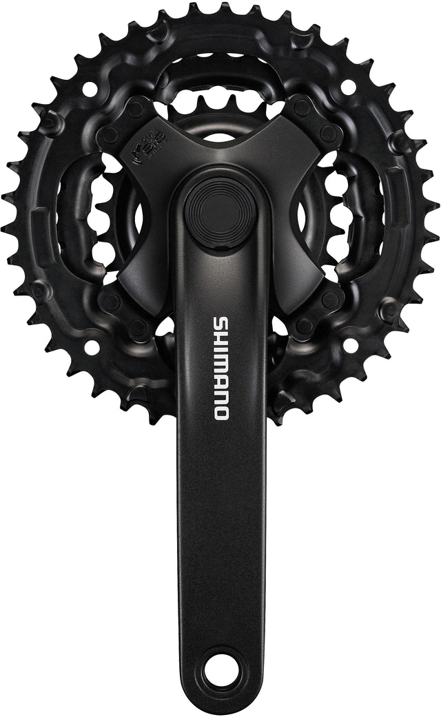 Shimano FC-TY301 Chainset 42 / 34 / 24 | 6/7/8-Speed MTB Triple Chainset, 150 mm Crank, Black