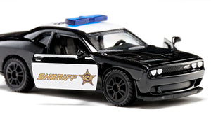 Siku 1:87 Dodge Challenger SRT County Sheriff - Diecast US Police Car with Opening Doors