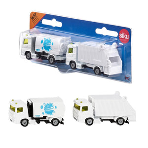 SIKU 1:87 Municipal Set - Road Sweeper and Garbage Truck