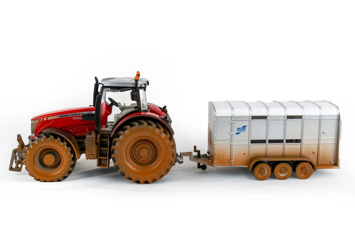 Siku Massey Ferguson 8680 Tractor with Ifor Williams Trailer and Cows