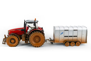 Siku Massey Ferguson 8680 Tractor with Ifor Williams Trailer and Cows