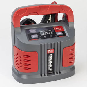 SIP CHARGESTAR D10 Digital Battery Charger - Compact 6V/12V Lead Acid Battery Charger with 6-Step Automatic Cycle