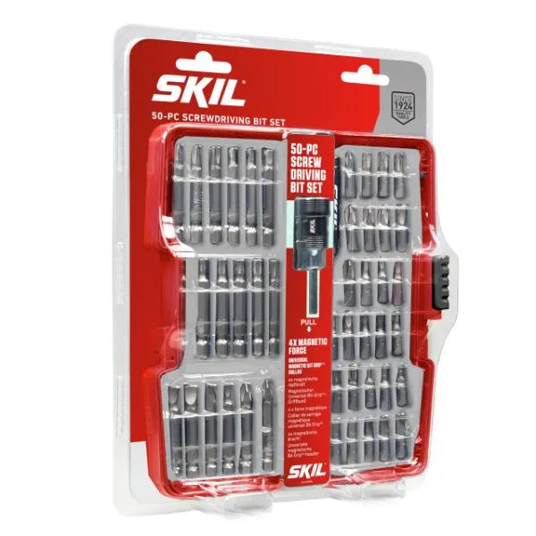 SKIL 2610S00917 50-pc Screwdriving Bit Set with BIT GRIP™ Magnetic Bit Holder