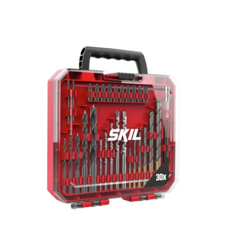 SKIL 2610S00918 21-pc HSS Drill Bit Set - Titanium-Coated for Wood, Steel, and Plastic
