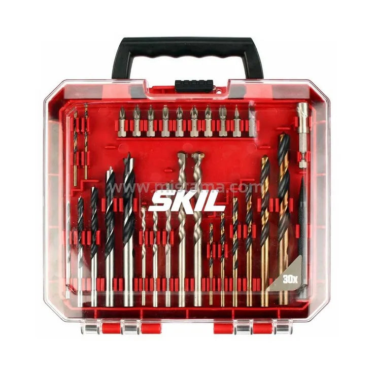 SKIL 30-PC Drill and Screwdriving Set 2610S00919 - Versatile Kit with Wood, Stone, and Steel Bits