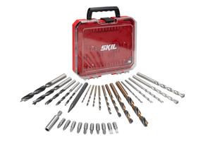 SKIL 30-PC Drill and Screwdriving Set 2610S00919 - Versatile Kit with Wood, Stone, and Steel Bits