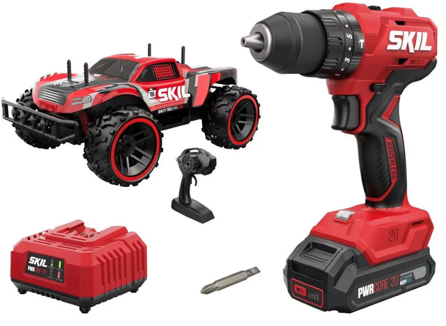 SKIL 3021 Brushless Cordless Hammer Drill | Powerful, Efficient & Long-Lasting + RC Car