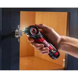 SKIL 4V SD1E2714GA Cordless Swivel Head Screwdriver - USB-C Charger, Case, and 28 Accessories