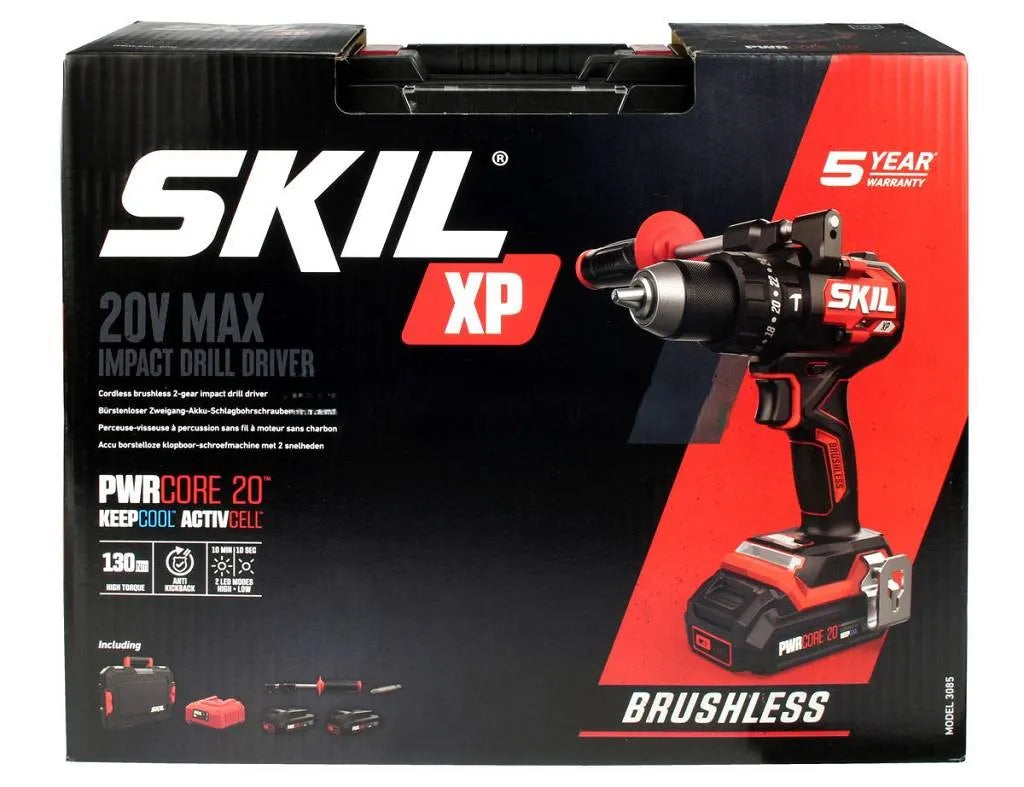 Skil CD1E3085HC SKIL 3085 Brushless Cordless Drill | 20V Max Professional Power Tool - 5 Year Warranty