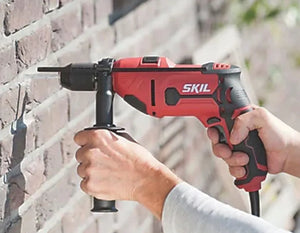 Skil HD1U6725AA 710W Electric Hammer Drill - Powerful 13mm Keyless Chuck with Variable Speed & Lock-On Trigger
