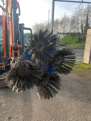 Slanetrac RB80 Mini Digger Block Paving Brush Cleaner Attachment