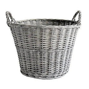 Slemcka Contemporary Grey Wicker Log basket 450mm