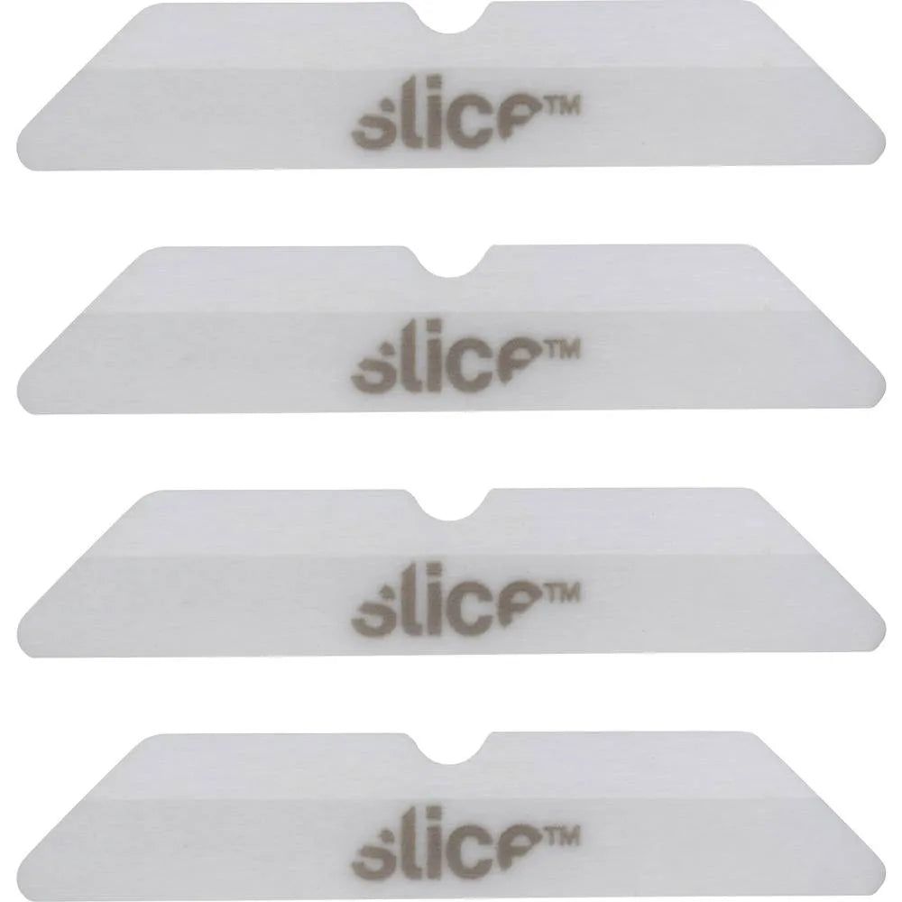 Slice 10404 Ceramic Blades - Rounded Safety Blades, Double-Sided (4-Pack)