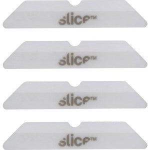 Slice 10404 Ceramic Blades - Rounded Safety Blades, Double-Sided (4-Pack)