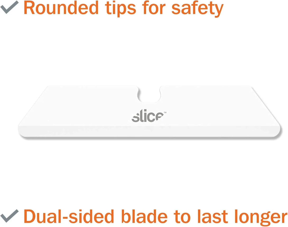 Slice 10526 Utility Knife Blades - Rounded Tip Ceramic Safety Blades (3-Pack)