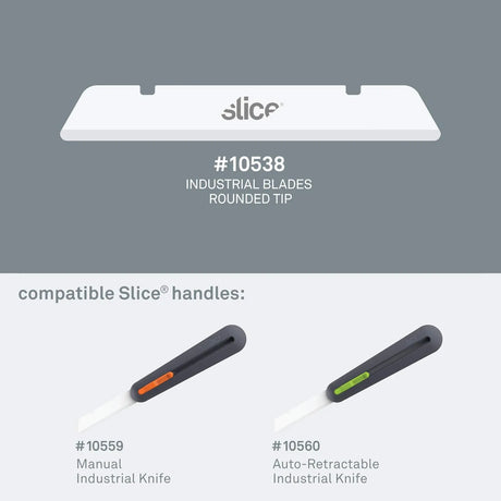 Slice 10538 Industrial Ceramic Blades - Rounded Tip, Pack of 4