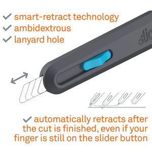 Slice 10558 Smart-Retract Safety Box Cutter - Ceramic Blade with Ergo Pull Slider
