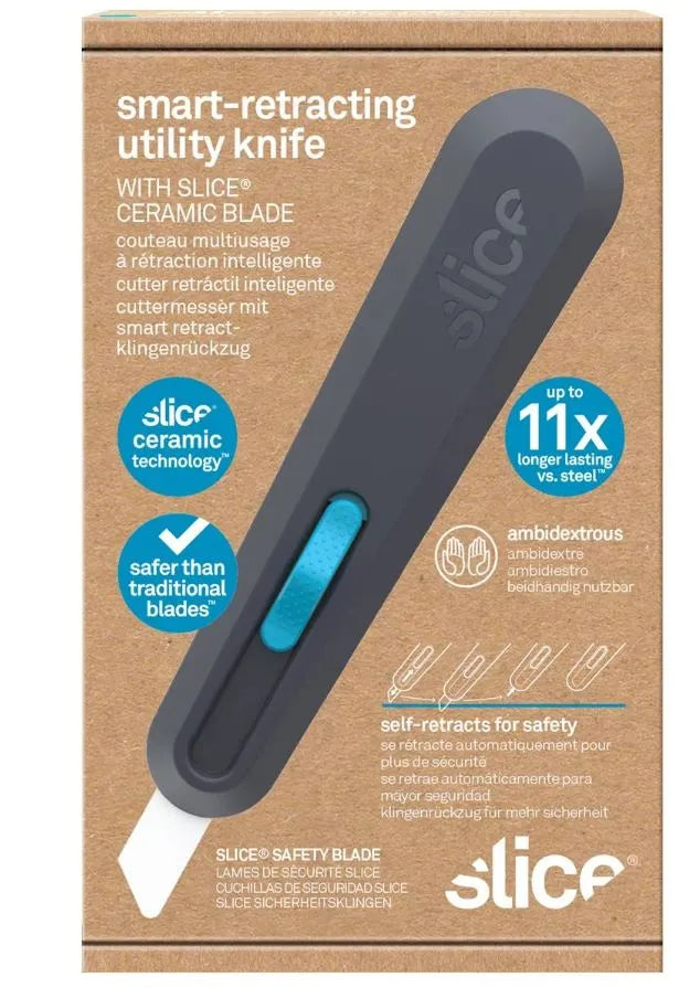 Slice 10558 Smart-Retract Safety Box Cutter - Ceramic Blade with Ergo Pull Slider