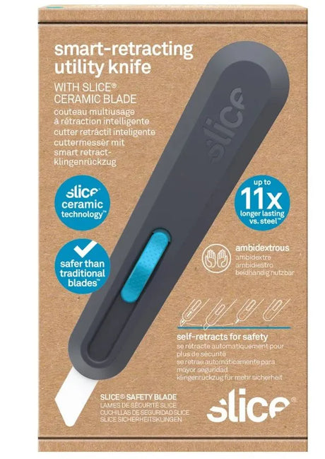 Slice 10558 Smart-Retract Safety Box Cutter - Ceramic Blade with Ergo Pull Slider