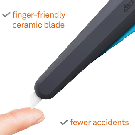 Slice 10564 Smart-Retracting Squeeze-Trigger Utility Knife - Finger-Friendly Ceramic Blade
