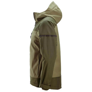 Snickers 1226 AllroundWork Hooded Softshell Stretch Jacket Khaki Green
