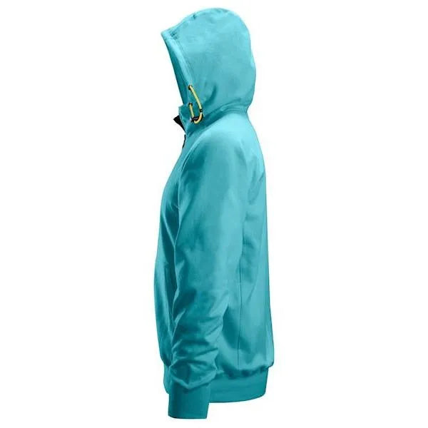 Snickers Logo Full Zip Hoodie Aqua Blue