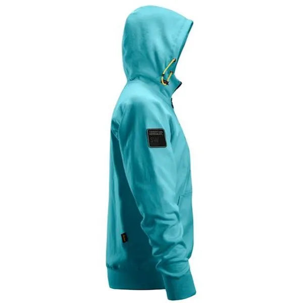 Snickers Logo Full Zip Hoodie Aqua Blue