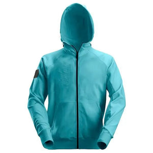Snickers Logo Full Zip Hoodie Aqua Blue