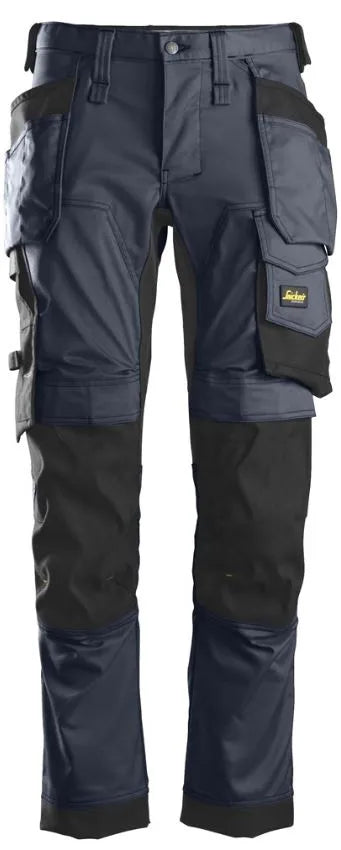 Snickers 6241 AllRoundWork Stretch Trousers Holster Pockets - Navy/Black
