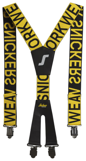 Snickers Logo Braces with Secure Clips – Durable, Ergonomic Elastic Braces for Everyday Comfort