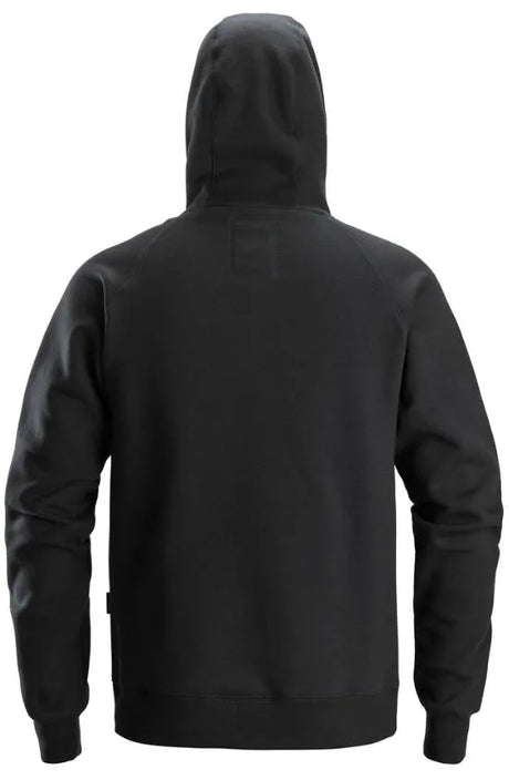 Snickers Logo Hoodie - Black, Comfortable High-Collar Hoodie with Mesh-Lined Pockets