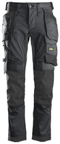 Snickers 6241 AllRoundWork Stretch Trousers Holster Pockets - Grey/Black