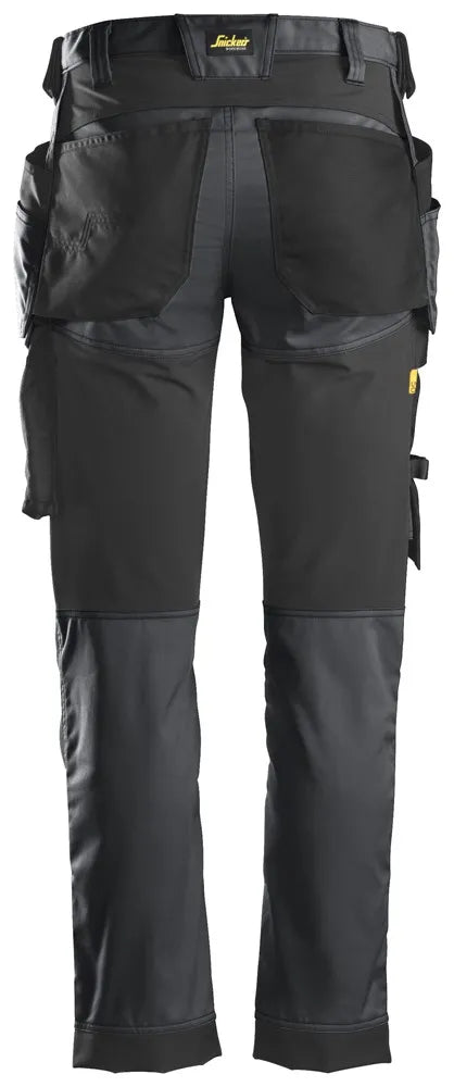 Snickers 6241 AllRoundWork Stretch Trousers Holster Pockets - Grey/Black