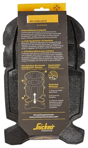 Snickers 9110 Craftsmen Kneepads | Lightweight, Flexible Knee Protection for Daily Work