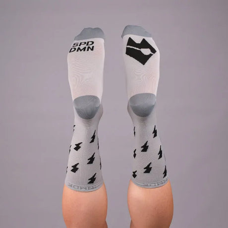 NMDK Speed Demon Socks - Vapour Grey | High-Performance PROLEN Yarn Cycling Socks
